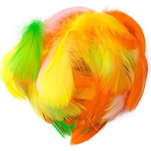 50PCS Natural Goose Feathers DIY Jewelry Making Carnival Decoration Clothes Accessory Small Swan Dyed Plumes For Crafts 5-8 CM