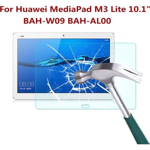 9H Tempered Glass for Huawei MediaPad M3 Lite 10 10.1 inch Tablet film BAH-W09 BAH-AL00 Glass Screen Protector