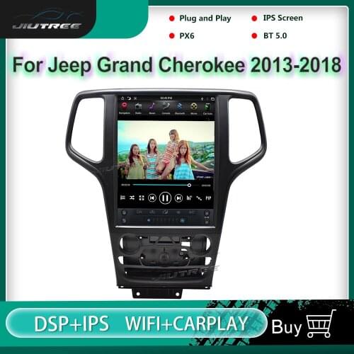 PX6 Vertical Screen Android Car Radio For Jeep Grand Cherokee 2013-2018 GPS Navigation Car Multimedia Player Auto Stereo Audio