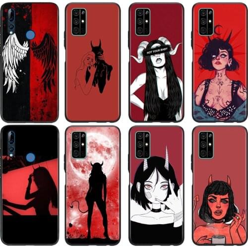 Devil woman Silicone Cover For Huawei Honor 30i 30S 30 20S 20 V20 10i 10X 10 9A 9S 9C 9X Pro Lite Phone Case