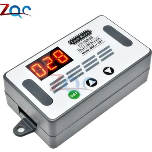DC 12V Dual MOS LED Digital Time Delay Relay Trigger Cycle Timer Delay Switch Circuit Board Adjustable Timing Control with Case