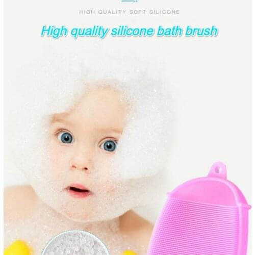 Baby silicone bath rubbing massage brush baby silicone bath brush baby shampoo face wash brush children bath care supplies