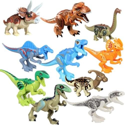 Dinosaur toys for children imaginext building blocks minifigures educational model kit accessories