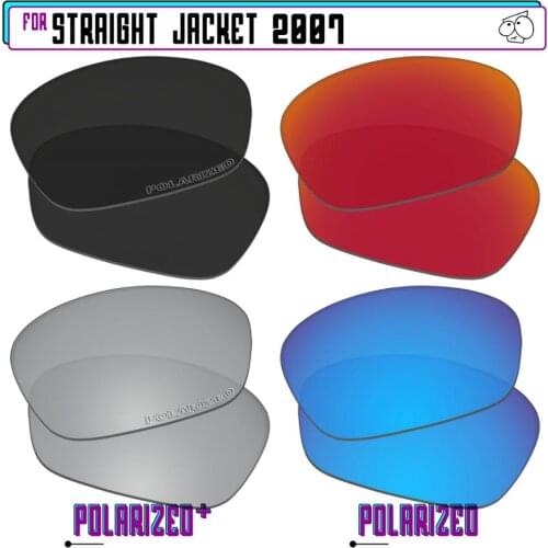 EZReplace Polarized Replacement Lenses for - Oakley Straight Jacket 2007 Sunglasses - BkSrP Plus-RedBlueP