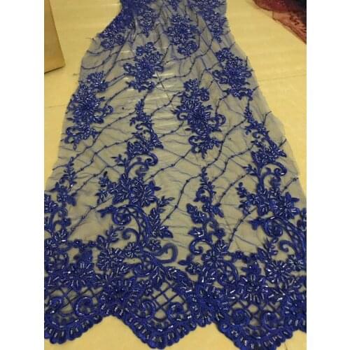 French Net Lace Fabric SYJ-496 Latest african guipure lace fabric with embroidery mesh nigerian tulle lace fabric