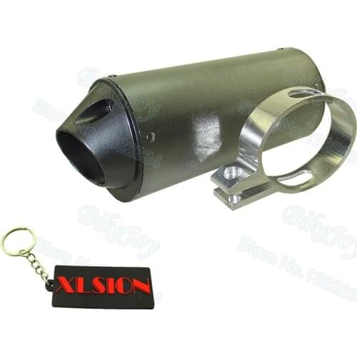 Exhaust Muffler with Clamp Titanium For 125cc 140cc 150cc 160cc Pit Dirt Bikes Lifan YX Stomp SDG Motorcycle Motocross
