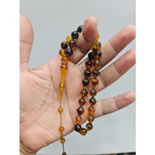 Islamic Tasbih Muslim Rosary Beads 33 Prayer Rosary For Men Bracelet For Men Accessory amber oltu amber stone Handmade Turkey