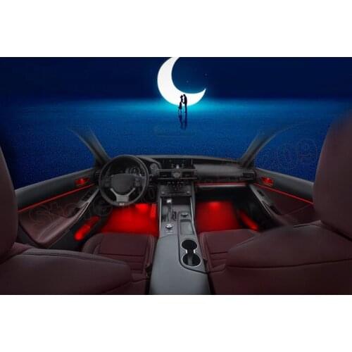 Ambient Light Set For Lexus IS 2013-2017 Dedicated button Control Decorative LED 64 colors Atmosphere Lamp illuminated Strip