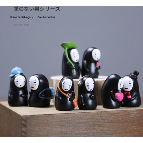 Hayao Miyazaki faceless male car decorations creative home resin crafts decorations holiday birthday gifts small decorations