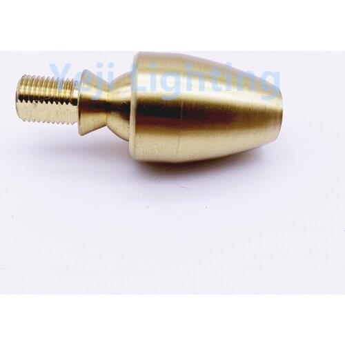 M10 External / internal thread Pure copper universal head Turn 360 degrees brass ceiling rose lamp base lighting accessories