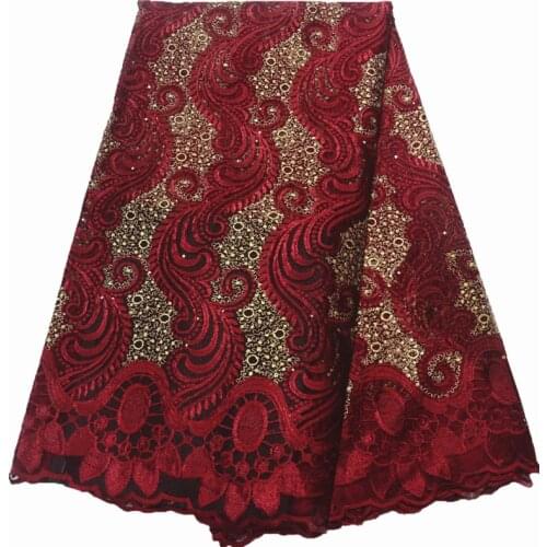 Fashion 2019 New african lace fabrics french lace fabric latest tulle lace fabric African French Lace Fabric for wedding