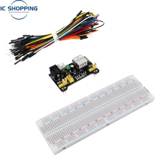NEW MB-102 Breadboard 830 Point Weldless Prototype PCB Board Kit Is Used for Arduino Proto Shield Distribution Connections