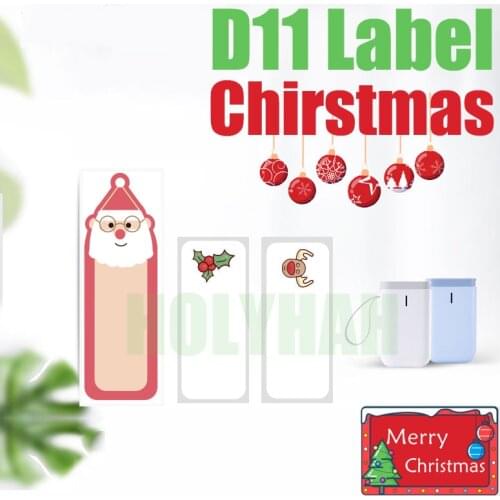 New Cute Niimbot D11 D61 Printer Thermal Label Maker Paper Sticker Adhesive Waterproof Oil Resistant New Year Christmas Gift