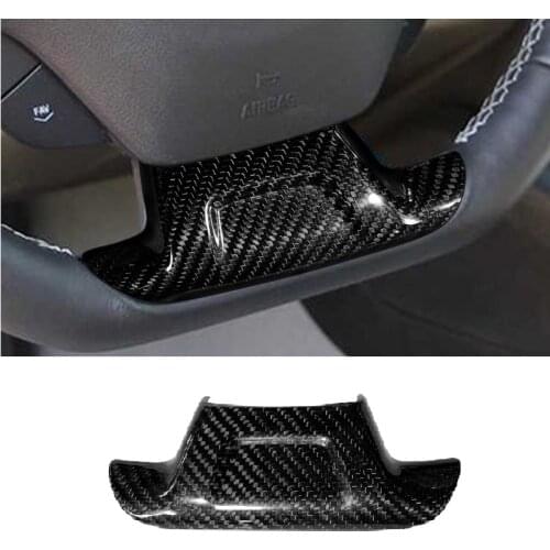Fit For Chevrolet Camaro 2016 2017 Stick on Style Car Accessories Carbon Fiber Steering Wheel Trim Cover with/without Hole