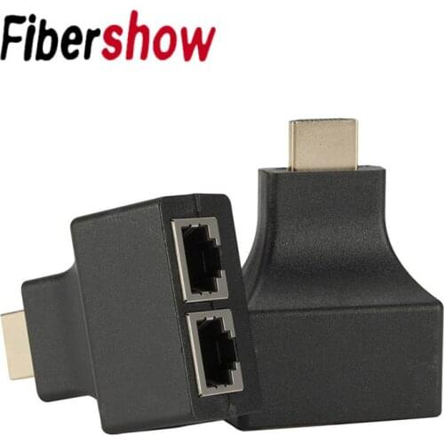 HDMI-compatible Dual RJ45 CAT5E CAT6 UTP LAN Ethernet HDMI-compatib Extender Repeater Adapter 1080P For HDTV HDPC PS3 STB 1 Pair