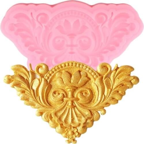Relief Pattern Cake Border Lace Silicone Molds Cupcake Topper Fondant Molds Cake Decorating Tools Candy Clay Chocolate Moulds