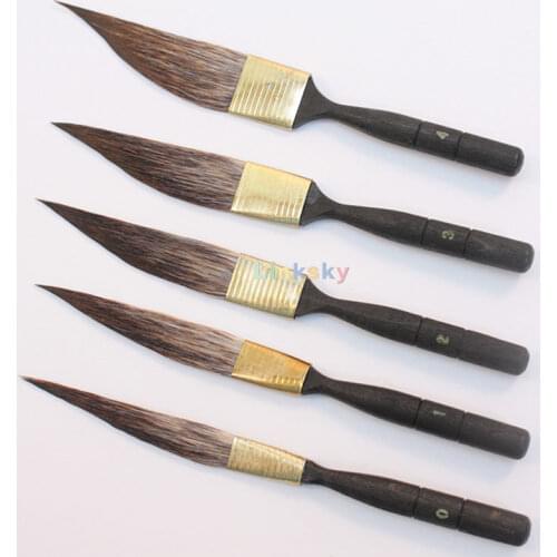 Da Vinci Graphic Design Series 703 Pinstriping Brush,Dagger-Shaped Synthetic Imitation Squirrel with Black Handle,Size 0,1,2,3,4