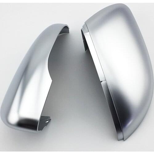 1:1 Replacement Silver Mirror Caps ABS Matt Chrome Car Side Mirror Covers for Volkswagen Golf 6 R/EOS 2010-2014 TOURAN 2010