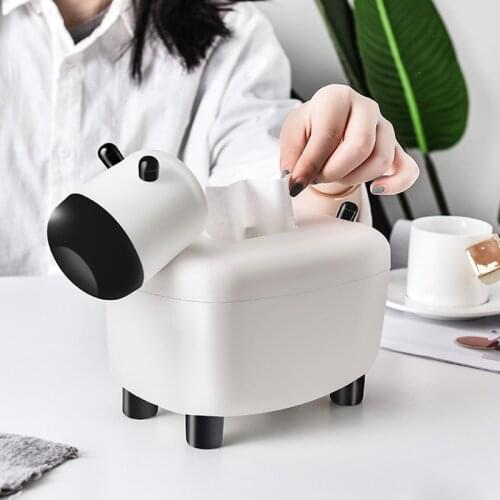 Telescopic Tissue Box with Toothpick Holder Cartoon Animal Napkin Box Plastic Rectangular Paper Serviette Holder Car Tissue Box