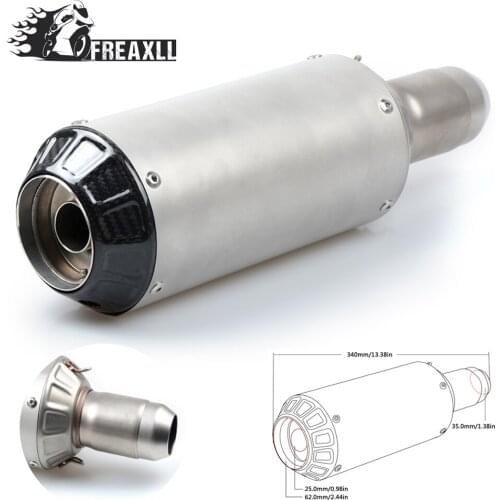 36-51MM Universal Motorcycle Exhaust Carbon Motorbike Exhaust Pipes Bike Muffler For Kawasaki 990 Super YAMAHA MT09