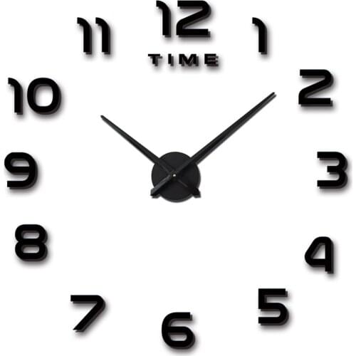 Vangold Frameless DIY Wall Clock, 3D Mirror Wall Clock Large Mute Wall Stickers for Living Room Bedroom Home Decorations