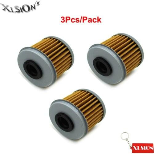 XLSION 3Pcs/pack Oil Filters For HONDA CRF150R CRF150F CRF250R CRF250X CRF450X TRX450R TRX450ER TXC250R TXC250 TE250 Dirt ATV