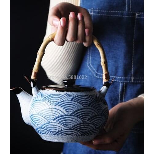 Japanese Style Household Teapot Ceramic Tea Cup Water Cup Restaurant Tea Pot