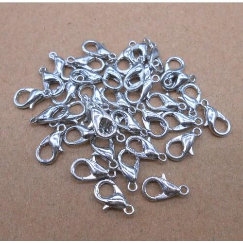 50PCS Fast Free Shipping DIY Lot White K Gold Jewelry Findings Accessories Lobster Clasp Opening Ring Fittings Charms 925