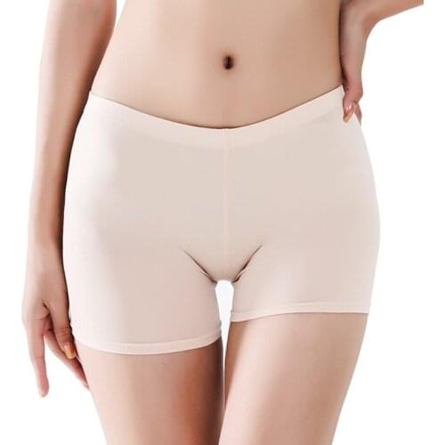 Women Invisible PantiesLarge Safety Boyshorts Sexy Underwear Female Modal Lace Bottom-up Pants 308b