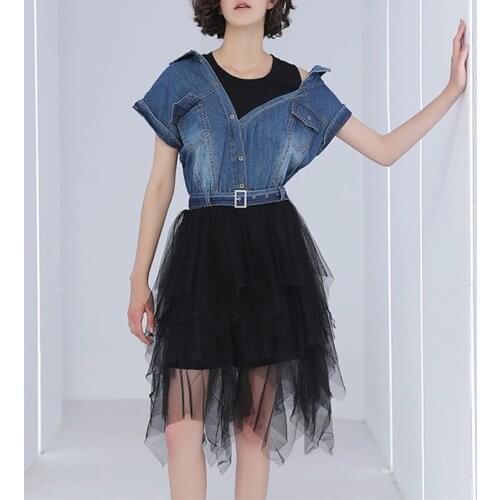 Denim jean dresses women 2019 new arrivals streetwear winter dresses women 2019 casual female winter autumn dress 2019 DD1441