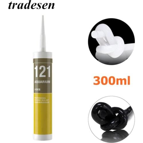 1 bottle 300ML Semi-solid Silicone Sealant Professional Aquarium Silicone Sealant Acid Fish Tank 121 Glass Adhesive