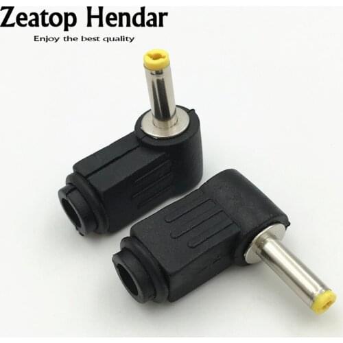 10Pcs 4.0mm x 1.7mm DC Male Jack Right Angle DC Charger Power Tip Plug Soldering for Netbook Laptop Yellow Head Connector