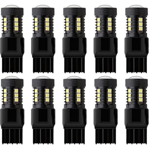 10pcs P21W LED 1156 T20 W21/5W P21/5w 7443 W21W 7440 Bay15d 21 3030 SMD Car LED Bulb Auto DRL Stop Reverse Light 720lm