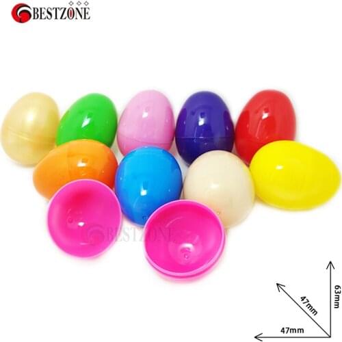 15PCS 47*63MM Easter Eggs Plastic Can Open Easter Capsule Toys Gift DIY Craft for Kids Friend Wedding Birthday Party Decorations