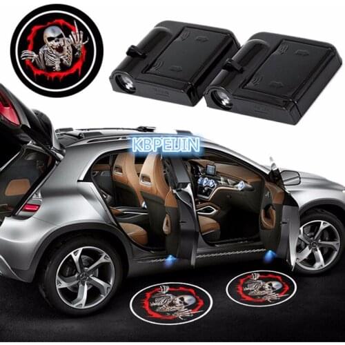 2pcs Car Styling Car Door Welcome Light Projector Logo Sticker for Audi a4 a3 q5 q7 a5 b6 b8 a6 c5 b7 c6 a8 tt Accessories