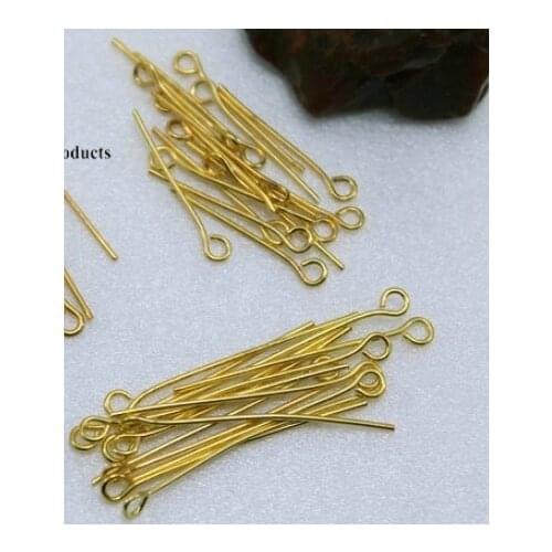 200pcs gold Mixed Metal Color Eye Head Pin Needles Beads Supplies for Jewelry Making Accessories Earring Findings Diy dsf3s