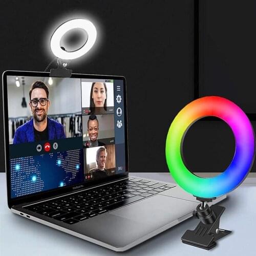 26cm/16cm Protable Led Selfie Ring Light For Youtube Live Streaming Studio Video Dimmable Photography Lighting With USB Cable