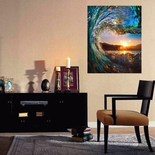 40*50cm DIY Newest Paint By Numbers Kit Digital Oil Painting Canvas Sunset Decoration