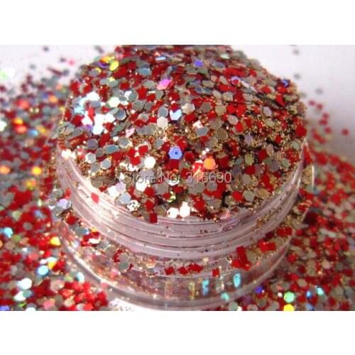 Glitter mix- Holographic- Solvent Resistant Glitter Laser Cut For Nail Polish G346