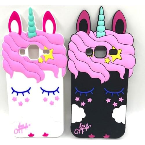 J3 3D Cute Case For Samsung Galaxy J3 2015 Case Horse Ears Unicorn Soft Silicone Cover For Funda Samsung J3 2016 Case J320 J320F