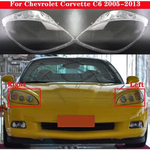 For Chevrolet Corvette C6 2005-2013 Car Front Headlight Cover Headlamp Lampshade Lampcover Head Lamp light Covers Shell glass
