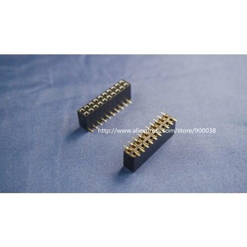 10pcs 2.54mm 2x10 20P Female Header Dual Row Pin Header SMT Plastic height 8.5mm PCB Socket Headers