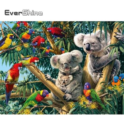 Evershine DIY Diamond Embroidery Koala Diamond Painting Animal Full Square Display Cross Stitch Kit Diamond Mosaic Home Decor