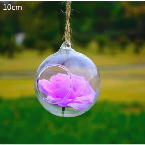 Hot Clear Wall Hanging Glass Vase Terrarium Plants Flower Hydroponic Micro Landscape DIY Bottle Candlestick Home Decor 8/10/12cm