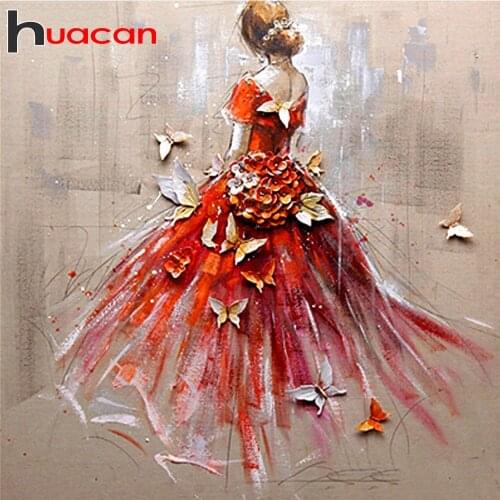 Huacan 5D Diamond Painting Woman New Arrival Full Square&Round Diamond Embroidery Mosaic portrait Art Home Decor