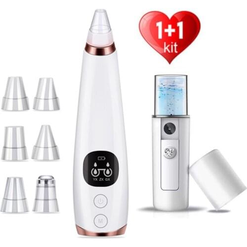 Blackhead Remover Vacuum Pore Cleaner Electric Nose Face Acne Deep Cleansing Suction Machin Nano Exfoliator Sprayer Steamer