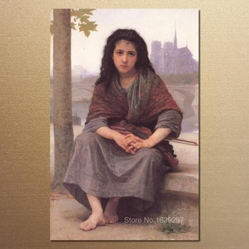 Art for sale The Bohemian by William Adolphe Bouguereau canvas Handmade High quality
