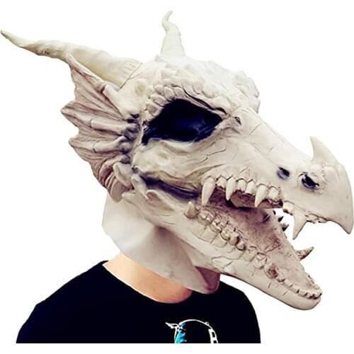 Latex Dragon Headgear Dinosaur Toys Party Mask Dino Kids Game Boys Children Gifts Halloween Cosplay