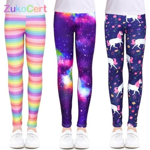 Girls Leggings for Outdoor Travel Clothes Girls Pants Student Casual Wear Customizable Stylish Computer Printing For 4-13 Years