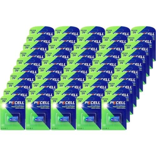 Wholesale 50pack CR123A CR123 CR 123 123A 16340 CR17345 17345 1500mAh 3V Non Rechargeable Lithium Photo Batteries